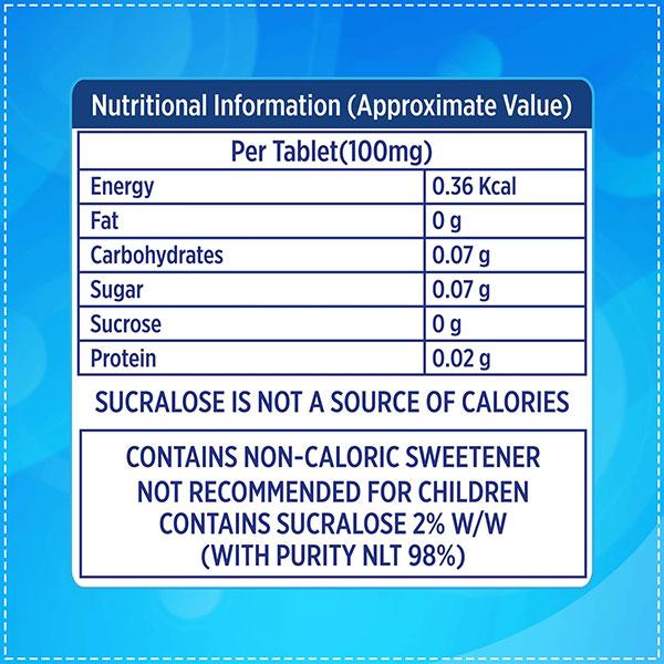 Equal Classic Zero Calorie Sweetener Tablet 100's - Sugar Substitute