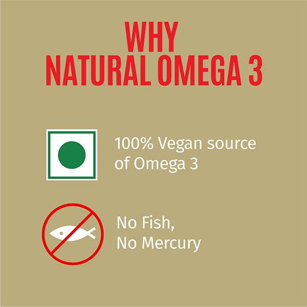 AADAR Natural Omega-3 500 mg Capsule (Pack of 2 x 60's) - Omega Fish Oil Fatty Acids