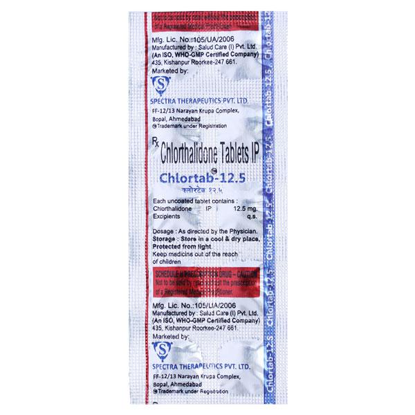 CHLORTAB 12.5 Tablet 10's - Hypertension-Diu