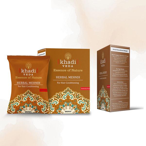 Netmeds | Khadi Veda Herbal Mehndi for Healthy Scalp & Hair - Brown 100 gm
