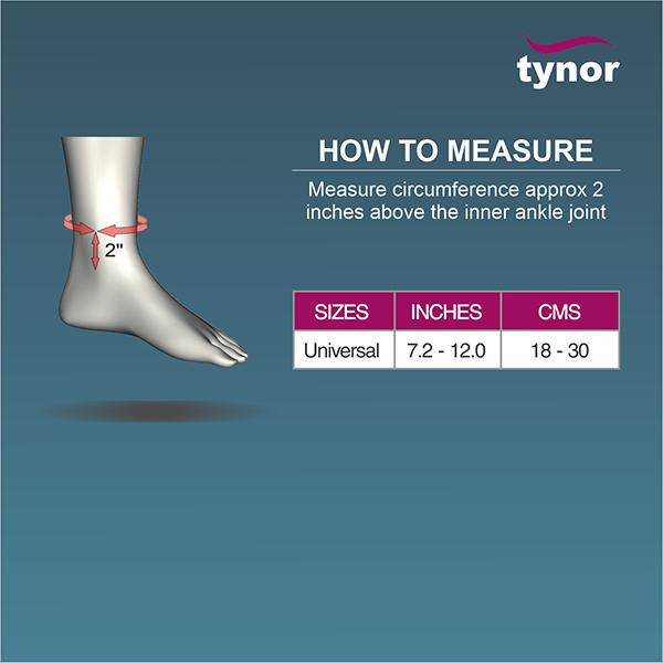Tynor Ankle Support (Neoprene) (One Size) (J 12) - Ankle/Foot Supports
