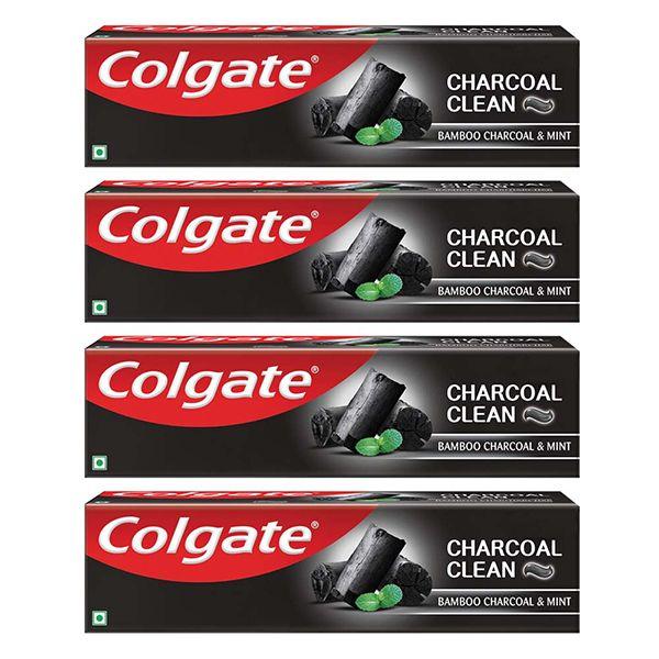 Colgate Charcoal Clean Toothpaste - Bamboo Charcoal and Mint (Pack of 4 x 120 gm) - Toothpaste