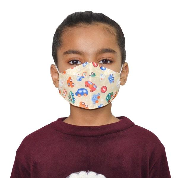 Advind Smog Guard N95 For 4-12 Years Kids Face Mask - Car Printed Design 1's - Face Mask
