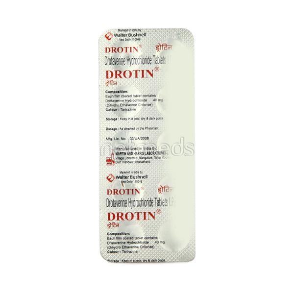 Drotin 40mg Tablet 10'S - Muscle Spasm-Ant