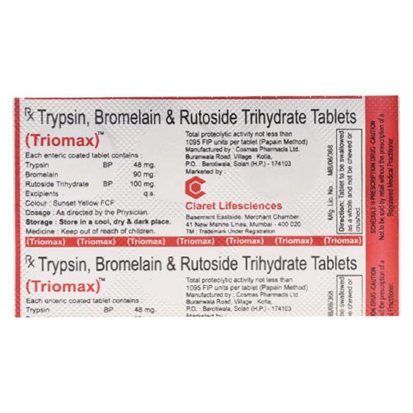 TRIOMAX Tablet 10's - Pain relief-Ant
