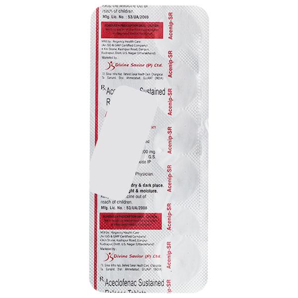 ACENIP SR Tablet 10's - Pain relief-Nsa