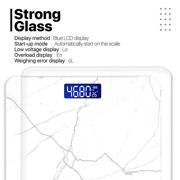 Vandelay Spirit Series Body Weighing Scale - White Marble - Weighing Scale