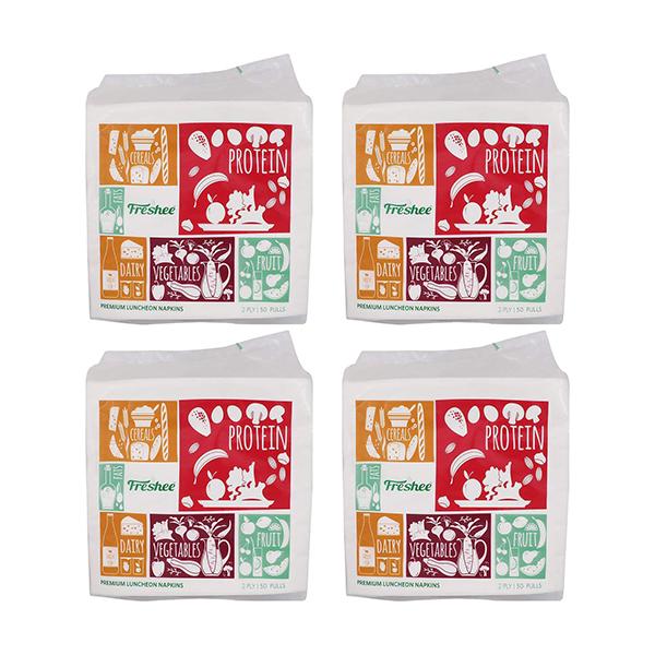 Netmeds | Freshee 2 Ply Premium Luncheon Napkins (Pack of 4)
