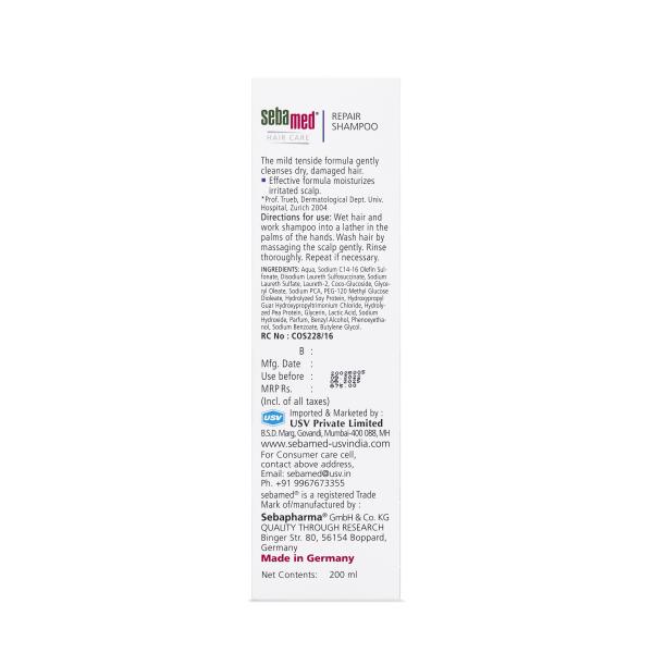 Sebamed Hair Care Repair shampoo 200 ml - Shampoos