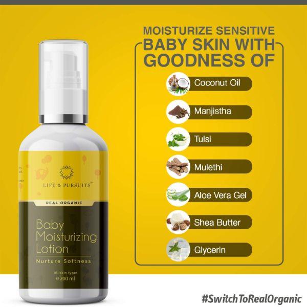 Life & Pursuits Real Organic Baby Moisturizing Lotion 200 ml - Creams, Lotions & Oils