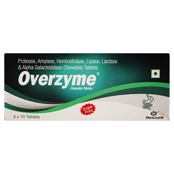 OVERZYME Sugar Free Tablet 10's - Digestion-Dig