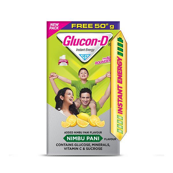 Glucon-D Instant Energy Powder - Nimbu Pani (Refill) 200 g - Energy Drinks