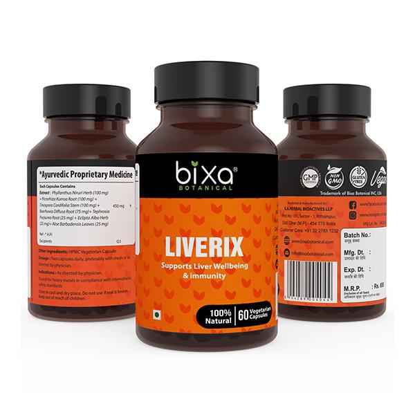 Bixa Botanical Liverix Vegetarian capsule 60's - Speciality Medicines