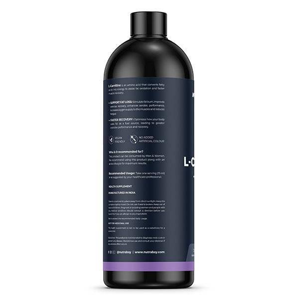 Nutrabay Pro Liquid L Carnitine + Vitamin B5 - Lemon Lime 450 ml - Multi-Vitamins