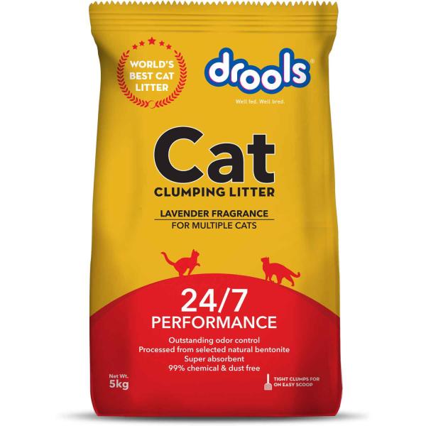 Netmeds | Drools Clumping Lavender Fragrance Cat Litter (For multiple cats) 5000 gm