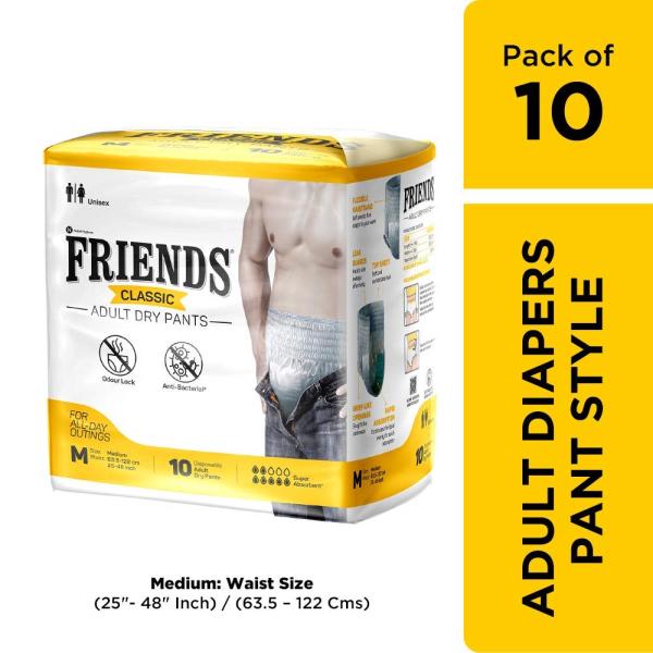 Netmeds | Friends Adult Dry Pants - Classic (M) 10's