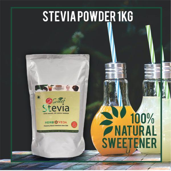 So Sweet 100% Natural Sugarfree Sweetener Stevia Spoonable Powder 1000 gm - Sugar Substitute