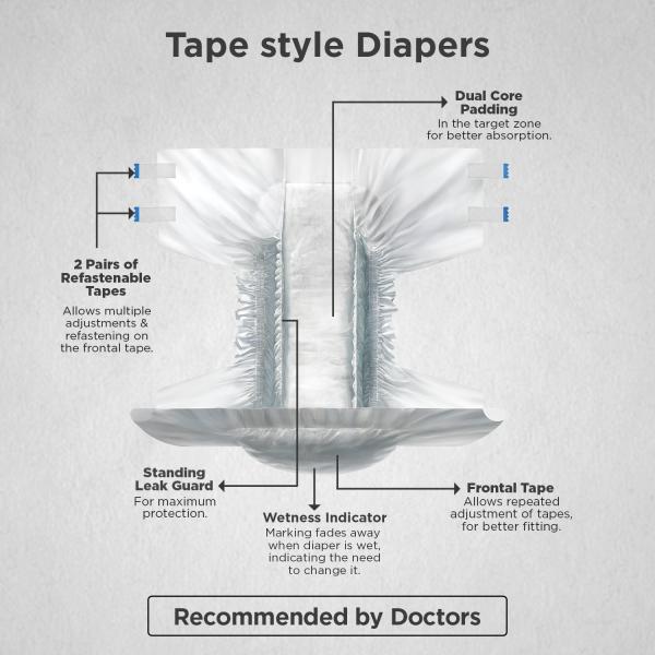 Friends Adult Diapers - Economy (L) 10's - Adult Diapers & Pads