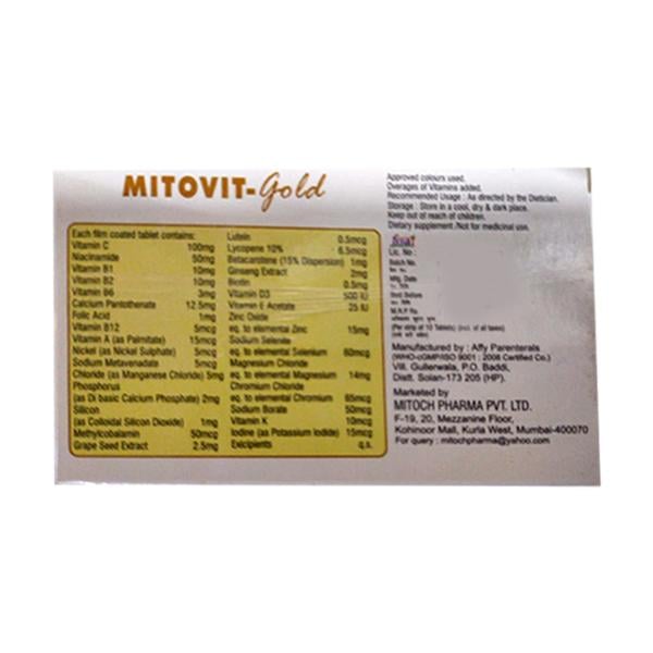 Mitovit Gold Tablet 10's - Supplements-Vam