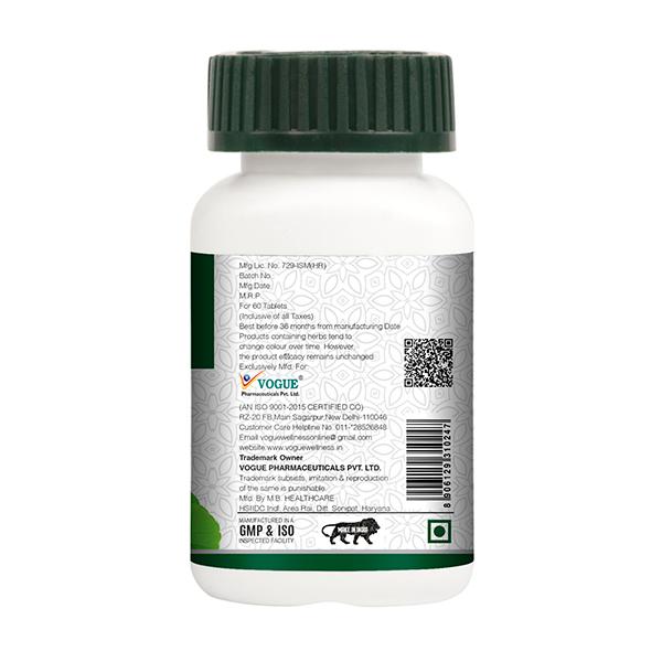 Vogue Wellness Brahmi Tablet (Pack of 2 x 60's) - Pure Herbs