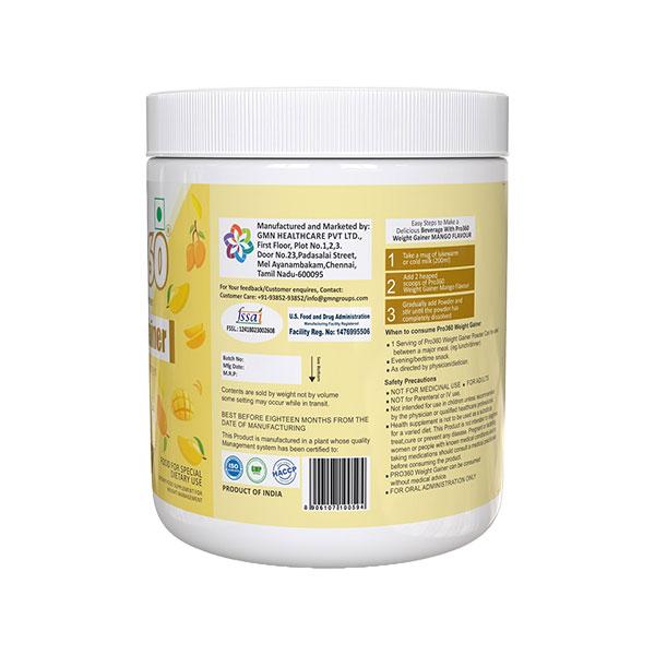 Pro360 Weight Gainer Protein Powder - Mango 250 gm - Weight Gain