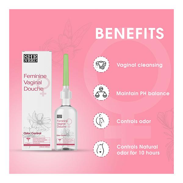 SheNeed Feminine Vaginal Douche Liquid - Odor Control 133 ml - Intimate Care
