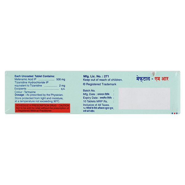 Meftal MR Tablet 10'S - Muscle Cramps/Spasticity-Mus
