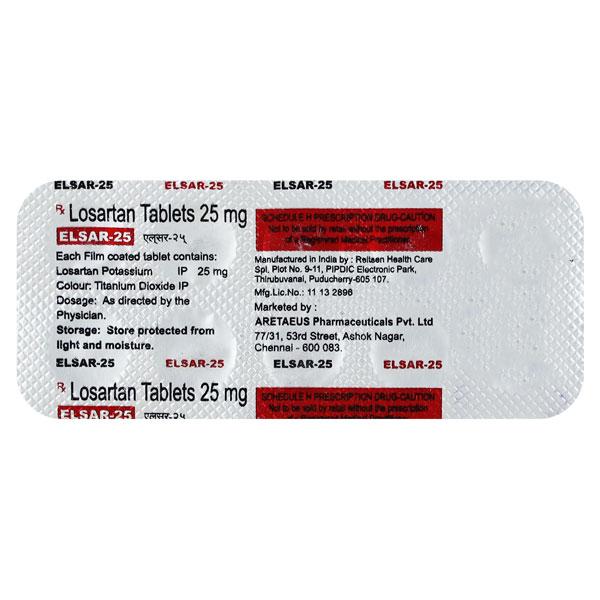 Elsar 25mg Tablet 10'S - Hypertension-Ang