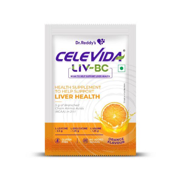 Netmeds | Celevida Liv BC Sachet - Orange Flavour Powder 7.5 gm