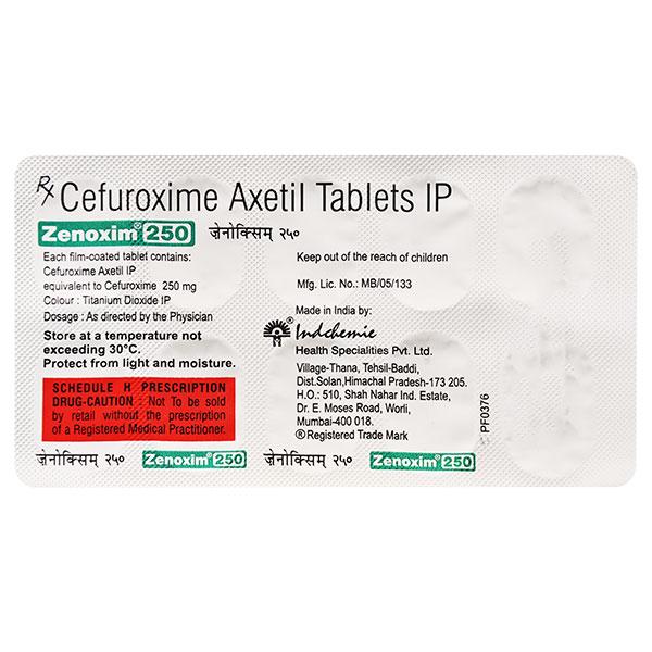 Zenoxim 250mg Tablet 10'S - Bacterial Infections-Cep