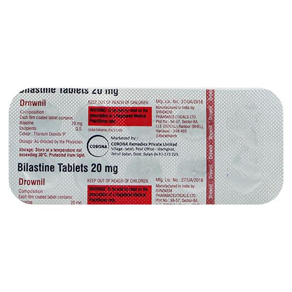 DROWNIL 20mg Tablet 10's