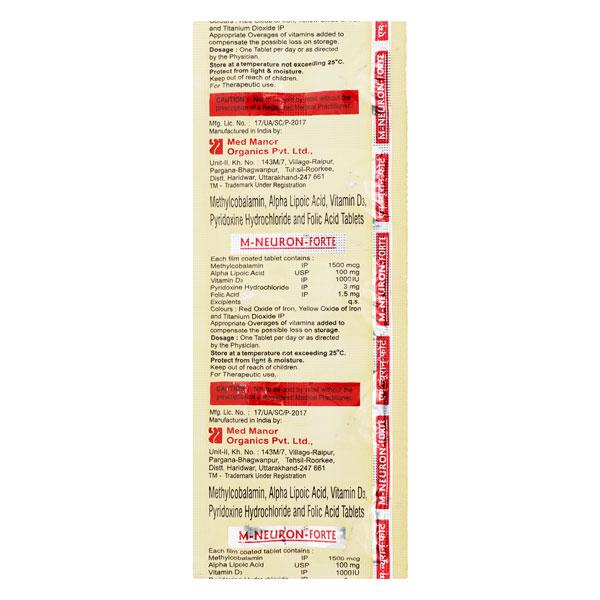 M Neuron Forte Tablet 10'S - Neuropathic Pain-Dru