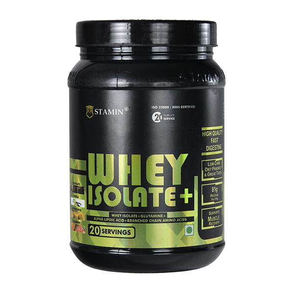 Stamin Whey Isolate+ Powder - Chocolate Flavour 1 kg - Whey Proteins