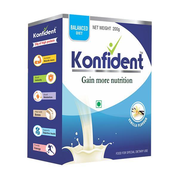 Netmeds | Konfident Nutritional Powder - Vanilla Flavour 200 gm