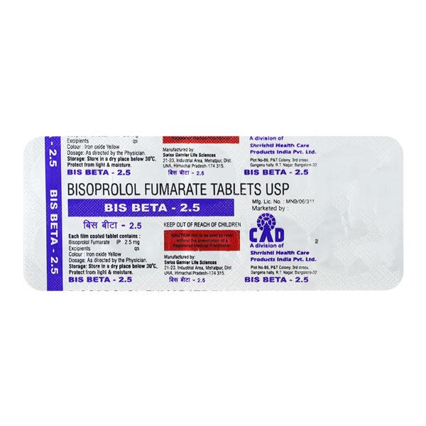 BIS Beta 2.5mg Tablet 10'S - Hypertension-Bet