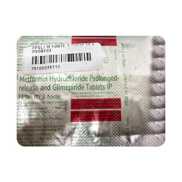 FPGLI M FORTE 3 Tablet 10's - Diabetes-Ant