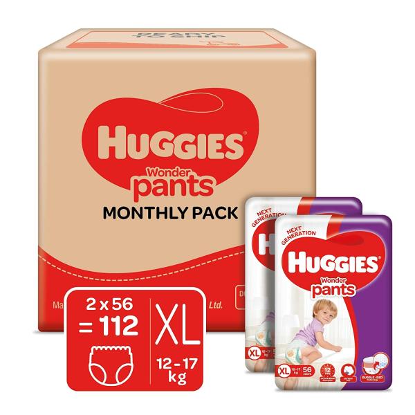 Huggies Wonder Diaper Pants (XL) (Pack of 2 x 56's) - Diapers & Wipes