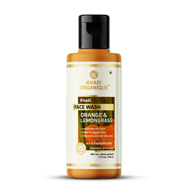 Khadi Organique Khadi Face Wash - Orange & Lemongrass 210 ml - Face Washes