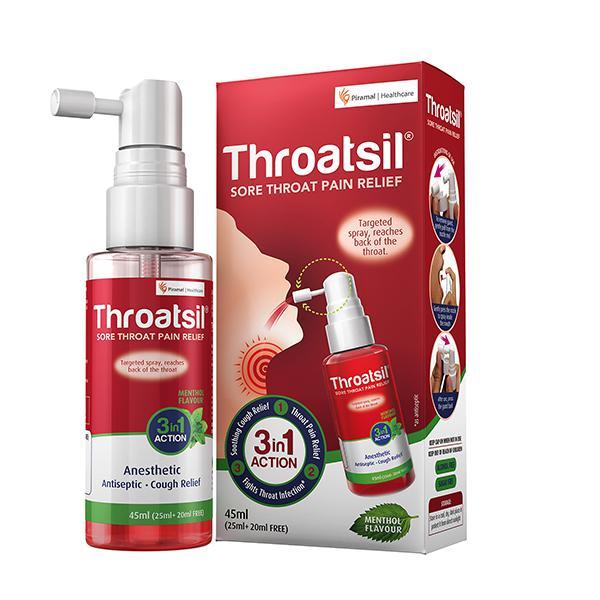 Throatsil Sore Throat Pain Relief Spray 45 ml - Pain Relief Spray