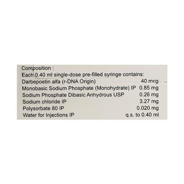 Darbecure 40mcg Injection(Pfs) 1's - Haematopoiesis-Hae