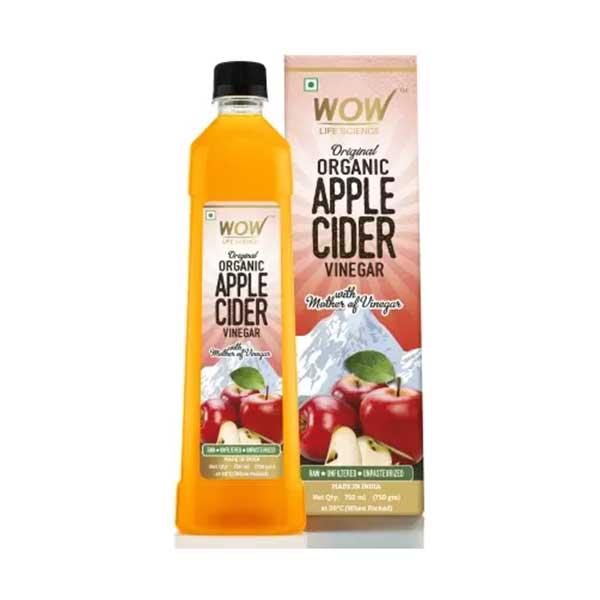 Netmeds | WOW Life Science Organic Apple Cider Vinegar with Mother of Vinegar 750 ml