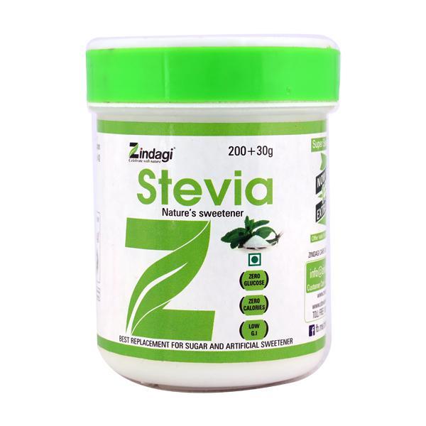 Zindagi Stevia Natural Sweetener Powder 230 gm - Sugar Substitutes (Fitness)