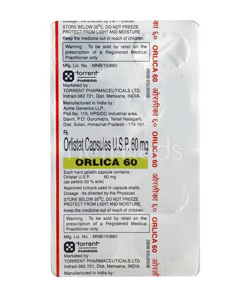 Orlica 60mg Capsule 10'S - Obesity