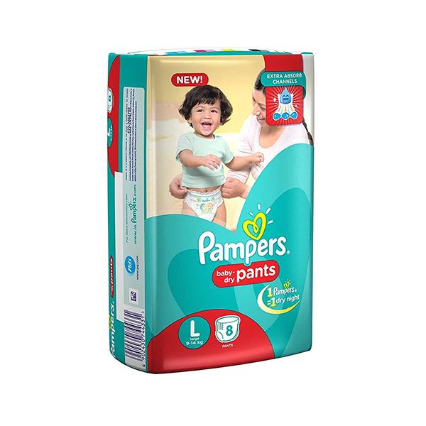 Pampers Baby Dry Diaper Pants (XXL) 8's - Diapers & Wipes