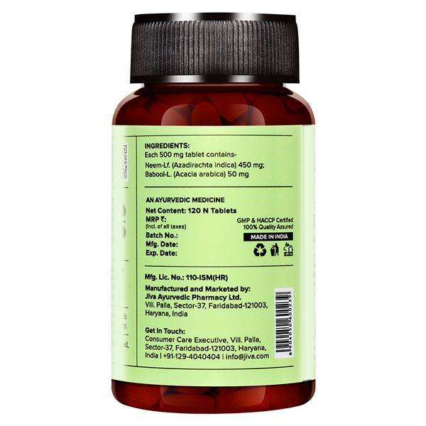 Jiva Ayurveda Neem Tablets 120's - Pure Herbs