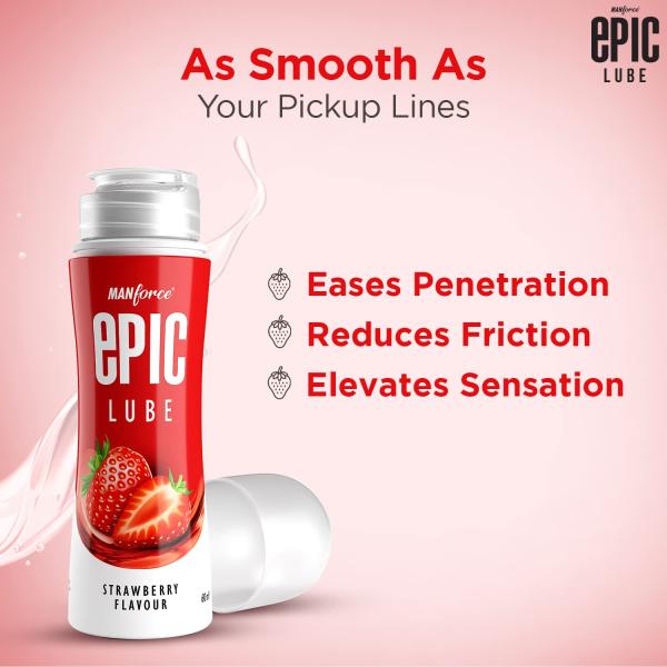 Manforce Epic Lube - Strawberry 60 ml - Flavoured Lubes