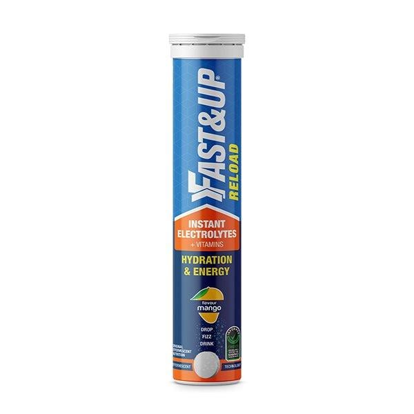 Netmeds | Fast&Up Reload Hydration and Energy Effervescent Tablet - Mango Flavour 20's