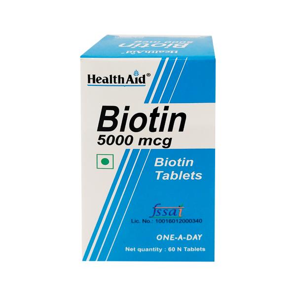 Netmeds | HealthAid Biotin 5000 mcg Tablet 60's