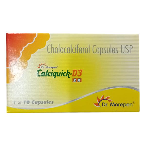 CALCIQUICK D3 2k Capsule 10's - Supplements-Vit