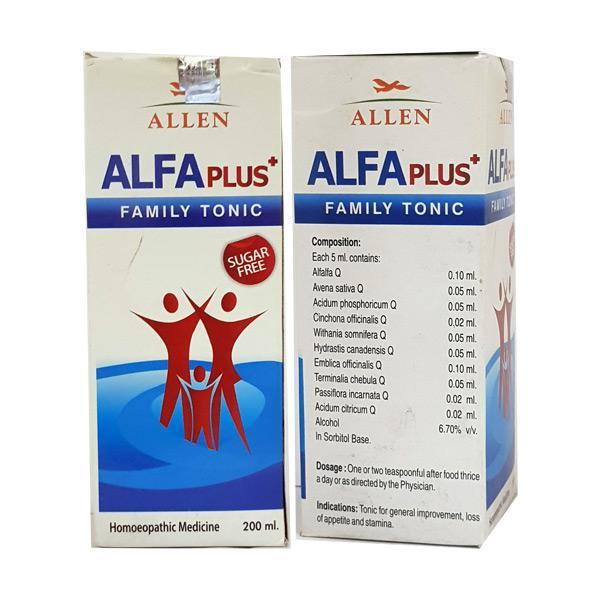 Netmeds | Allen Alfa Plus Sugar Free Family Tonic 200 ml